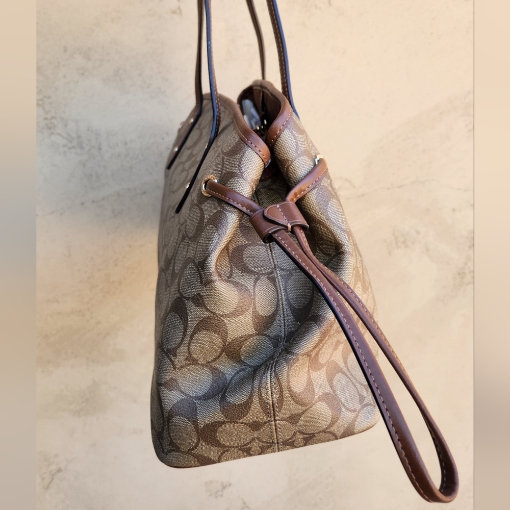 Coach Drawstring Carryall in Signature Canvas - Picture 6 of 10